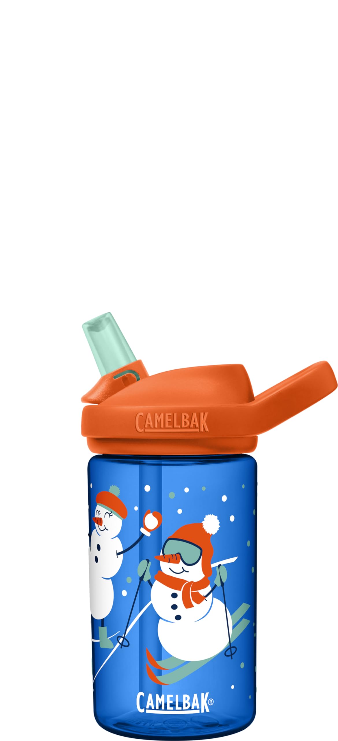 camelBak Eddy+ 14 oz Kids Water Bottle with Tritan Renew - Straw Top  Leak-Proof When closed  Snowman Sled